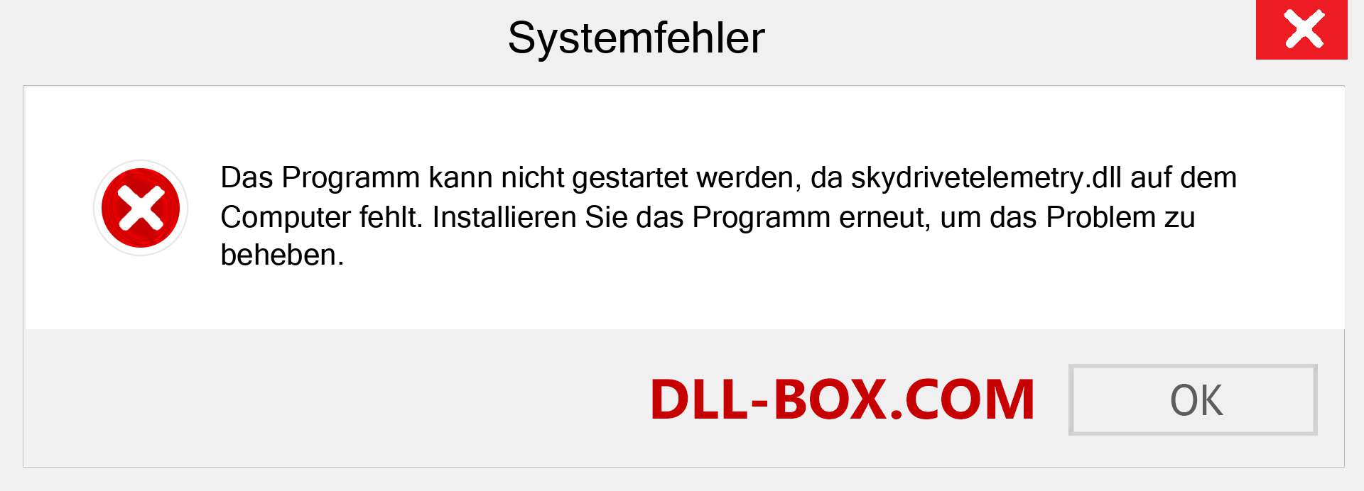 skydrivetelemetry.dll-Datei fehlt?. Download für Windows 7, 8, 10 - Fix skydrivetelemetry dll Missing Error unter Windows, Fotos, Bildern