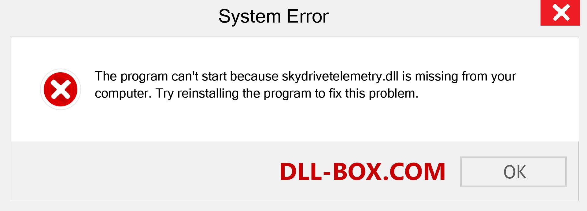  skydrivetelemetry.dll file is missing?. Download for Windows 7, 8, 10 - Fix  skydrivetelemetry dll Missing Error on Windows, photos, images